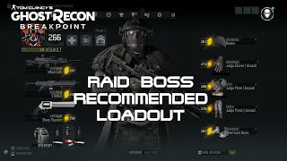 Raid Boss Recommended Loadout in Ghost Recon Breakpoint [upl. by Nawtna]