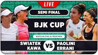 SWIATEK  KAWA vs PAOLINI  ERRANI • Billie Jean King Cup 2024 SF • LIVE Tennis Watchalong Stream [upl. by Flatto]