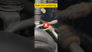 How to remove a fuel line automobile drunkdriving mechanic short shorts [upl. by Nnayelsel]