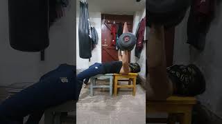 Dumbell chest press at home chestpress chestworkout homeworkout earlymorning fitness shorts [upl. by Delp]