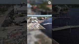 Drone shows Steinhatchee FL before and after Hurricane Helene Shorts [upl. by Dadivitan]