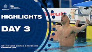 Highlights Day 3  World Swimming Championships Melbourne 2022 [upl. by Torie408]