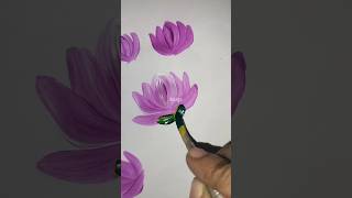 One stroke tutorial mangolia flowers painting😱👍shortvideoyoutubeshortsviralvideo [upl. by Dhiren240]