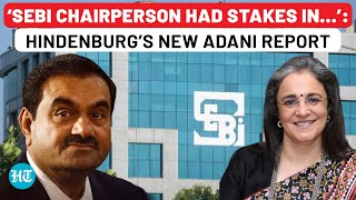 Hindenburg Claims SEBI Chairperson Madhabi Buch Husband Had Stakes In Adani GroupLinked Entities [upl. by Aisena378]