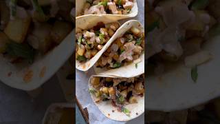 Crispy Potato and Poblano Tacos with a Chipotle Crema [upl. by Werd695]