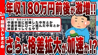 【2chまとめ】年収180万円程度の人が激増…今後はさらに格差拡大が加速か [upl. by Geis]