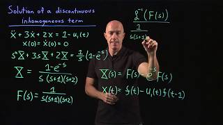 ODE with a Heaviside step function  Lecture 34  Differential Equations for Engineers [upl. by Jessabell]