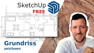 Sketchup  KOSTENLOS online Grundriss zeichnen  so gehts ganz einfach  Rob Renoviert [upl. by Ahsekel]