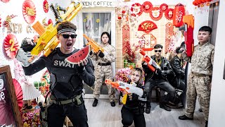 LTT Game Nerf War  Warriors SEAL X Nerf Guns Fight Mr Close Crazy Destroy Black Transactions [upl. by Vivianna778]