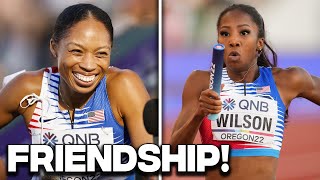 Allyson Felix Opens Up About Her Friendship With Britton Wilson [upl. by Hamimej]