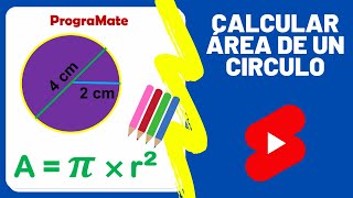 Área de un Circulo  Figuras Geométricas   Ejercicios Shorts ✔ [upl. by Anair]