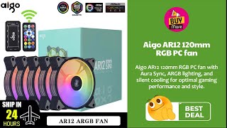 Aigo AR12 120mm RGB PC fan [upl. by Litch521]