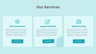 Responsive Our Services Page Using HTML amp CSS and JavaScript [upl. by Sej]