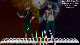 【MIDI DL】Battle VS RedBlue  GBAStyle Remaster  Pokemon SunMoon  Full MIDI Cover SC88Pro [upl. by Seeto]