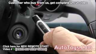 Acura MDX Remote Start 2 Avital Car Alarm and Idatalink Bypass by AutoToyscom D2D RS232 ADSCA [upl. by Ellennaj]