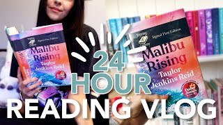 24 HOUR READING VLOG  Malibu Rising by Taylor Jenkins Reid [upl. by Ullman]