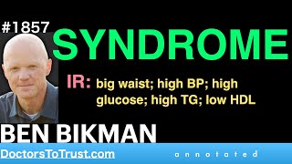 BEN BIKMAN p1  SYNDROME IR big waist high BP high glucose high TG low HDL [upl. by Nara258]