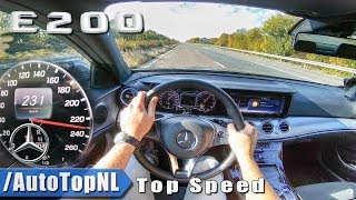 2019 Mercedes Benz E Class E200 AUTOBAHN POV TOP SPEED by AutoTopNL [upl. by Miculek]