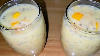 Mango Sago Drink  Mango Tapioca Recipe [upl. by Omle]