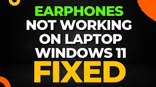 Earphones Not Working on Laptop Windows 11 [upl. by Assiar]