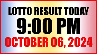 Lotto Result Today 9pm Draw October 6 2024 Swertres Ez2 Pcso [upl. by Letch]