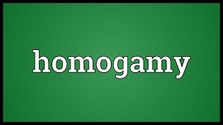 Homogamy Meaning [upl. by Ajiat]