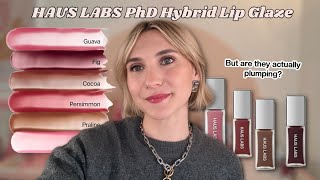 HAUS Labs PhD Lip Glaze  Lip Swatches Review Wear Test [upl. by Hege]