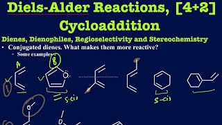 DielsAlder reactions explained in details with 17 examples Regioselectivity and stereochemistry [upl. by Yelrebmyk252]