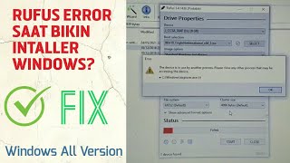 Mengatasi Rufus Error Failed saat Membuat Botable Windows Installer Auto Fix Cara Mudah [upl. by Calida]