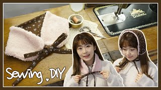 귀도리겸 넥워머미니 목도리 쁘띠 목도리 만들기  How to make a 2WAY warmer Ear warmer  Neck warmer  다다다 소잉 스튜디오 [upl. by Archangel]