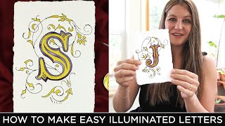 How to Make Easy Illuminated Letters Includes Free Printable [upl. by Liartnod772]