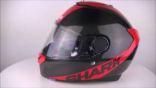 SHARK Spartan Carbon Red Skin DRR Helmet  ChampionHelmetscom [upl. by Koran]