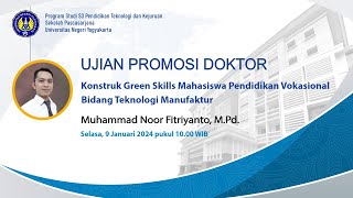 Ujian Akhir Disertasi Muhammad Noor Fitriyanto S3 PTK Sekolah Pascasarjana UNY [upl. by Terrilyn399]