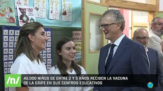 7102024 Más de 40000 alumnos de Infantil reciben por primera vez la vacuna de la gripe [upl. by Ernaldus912]