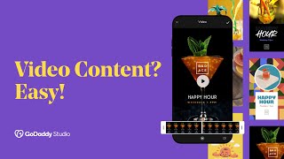How to Create Video Content  GoDaddy Studio [upl. by Notsuj]