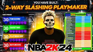 THE ACTUAL 2WAY SLASHING PLAYMAKER BUILD on NBA2K24 is GAMEBREAKINGCONTACT DUNKS [upl. by Niamrej]