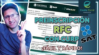 ►🔥PREINSCRIPCIÓN AL RFC CON CURP🔥 [upl. by Notfilc]