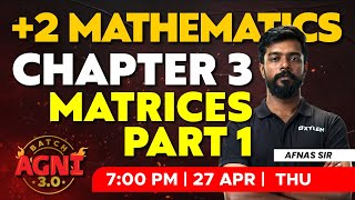 Plus Two Mathematics  Chapter 3  Matrices Part 1  XYLEM Plus Two [upl. by Binni]