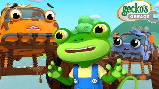 Muddy Max Gets Stuck  Geckos Garage 🚚  Cartoons For Kids  Toddler Fun Learning [upl. by Aihsemek837]