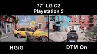 LG C2 Comparison  HGiG vs Dynamic Tone Mapping On  PS5 [upl. by Ulphi]