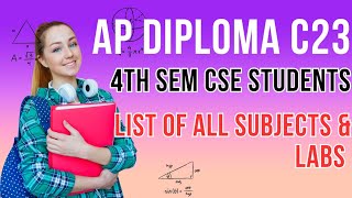 ap diploma C23 cse 4th sem curriculum list of subjects amp labs in diploma ece branch [upl. by Cirilla]