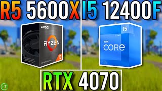 RTX 4070  Ryzen 5 5600X vs Intel i5 12400F [upl. by Niuqaoj202]