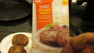 Quorn Veggie Sausage Patties Product Review [upl. by Yenffad]