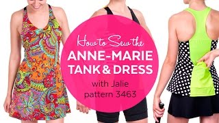 How to Sew the ANNEMARIE Dress Jalie pattern 3463 [upl. by Nelly736]