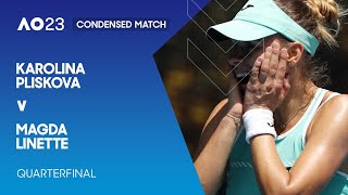 Karolina Pliskova v Magda Linette Condensed Match  Australian Open 2023 Quarterfinal [upl. by Joshi]