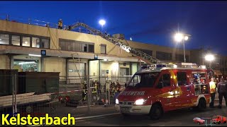 Brennt Lagerhalle Großeinsatz der Feuerwehr in Kelsterbach [upl. by Auoy]