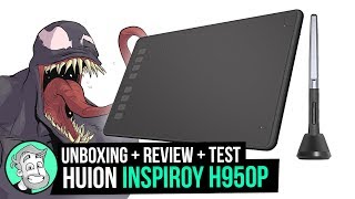 Huion Inspiroy H950p  Review  Unboxing  test en español [upl. by Goldina]