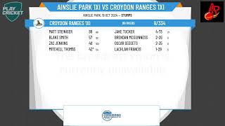 Ainslie Park 1XI v Croydon Ranges 1XI [upl. by Nalniuq240]