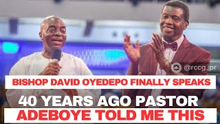 Bishop David Oyedepo Finally speaks The First Day I encountered Pastor EA Adeboye [upl. by Most]