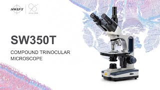 SWIFT SW350T Trinocular Compound Microscope 40X2500X magnification with10X 25X wide field eyepieces [upl. by Nor999]